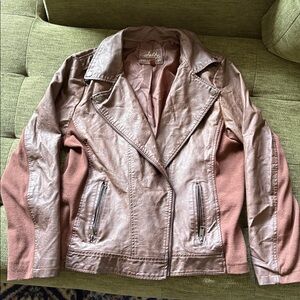 Chic Brown Faux Leather Jacket